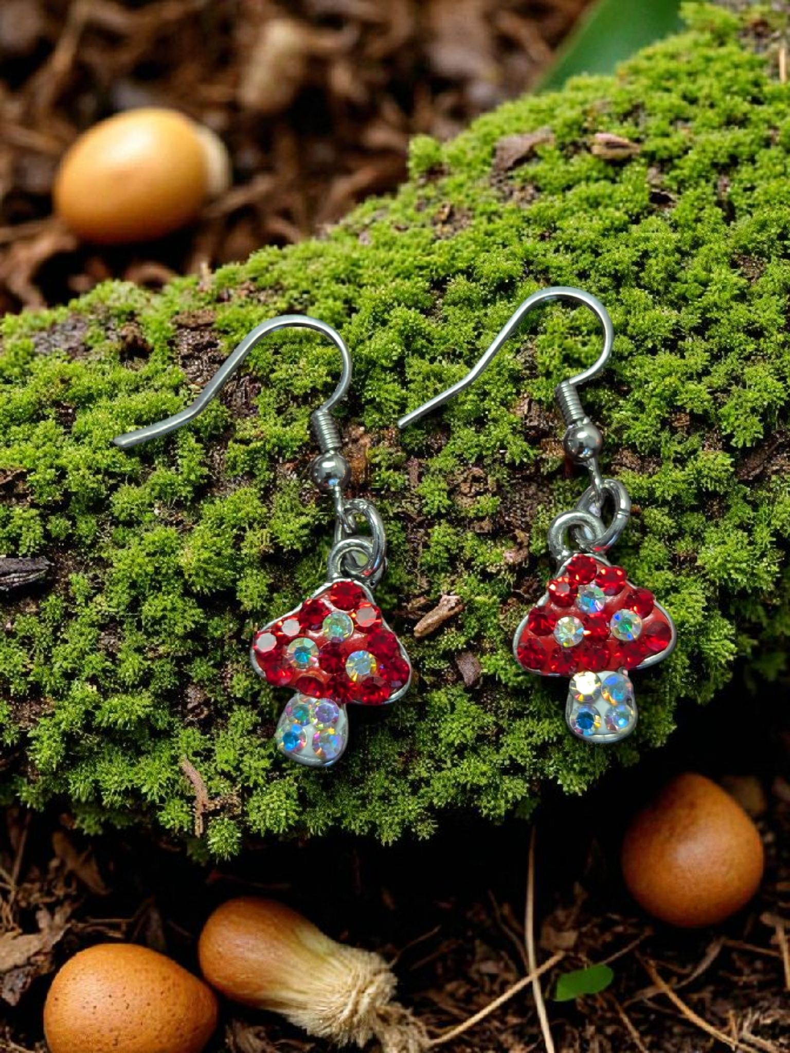 Enchanted Forest Mushroom Earrings